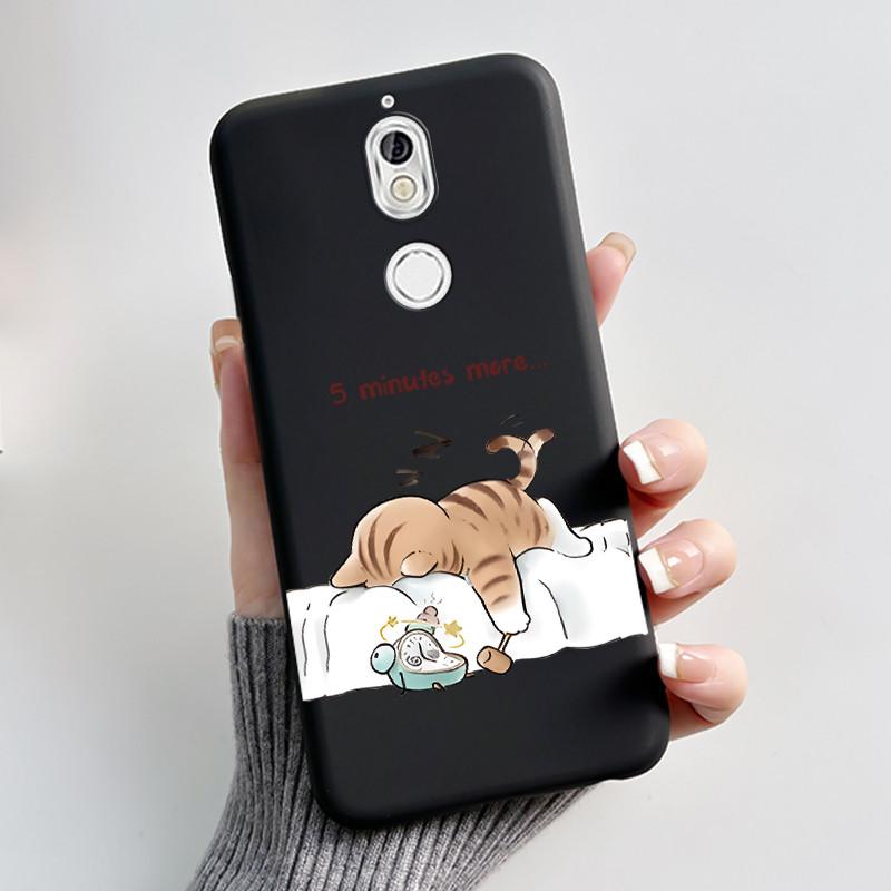 Чехол для телефона Nokia 7 Корпус для Nokia 7 Plus Задняя крышка Модный Мягкий силиконовый Ударопрочный Черный чехол С узором Кролик Молочный чай