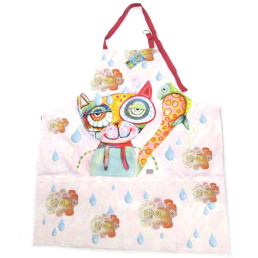 Allen Designs [P0988] — Дизайнерский фартук «Allen Designs» кот — 78x68 см