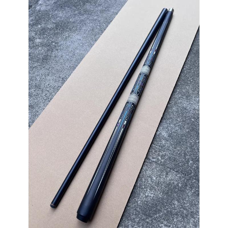 Черный технический кий для бильярда из углеродного волокна, 12,5 мм, 8 шаров, утяжеленный, 1/2, с бесплатными принадлежностями и чехлом