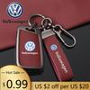 For VOLKSWAGEN VW 3 Buttons Zinc Alloy Car Key Case Cover Fob For VW Volkswagen Golf 7 MK7 Tiguan MK2 For SEAT Ateca Leon FR 2 I