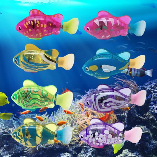 Электрическая игрушка «Плавающая рыба» с реалистичным движением и звуком, водонепроницаемая, светодиодная подсветка, интерактивная