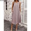 MODIQUE 2025 Summer New Women's Sexy Leopard Print Sleeveless Long Dress Ladies Elegant Casual A-Line Hot O-Neck Dress
