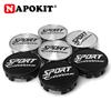 4PCS SPORT Logo 54MM(52mm-50mm) Car Wheels Rim Hub Cap Auto Car Wheel Center Caps Hubcap Dust-proof Cover Black