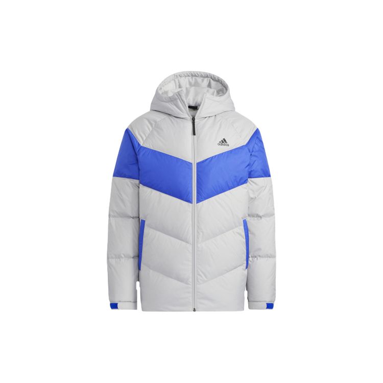 adidas Пуховик с капюшоном Colorblock Мужская куртка Серый H20791