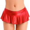 Women Elastic Low Waist Tight Pleated Skirts Night Club Wear Elastic Short Mini Skirt