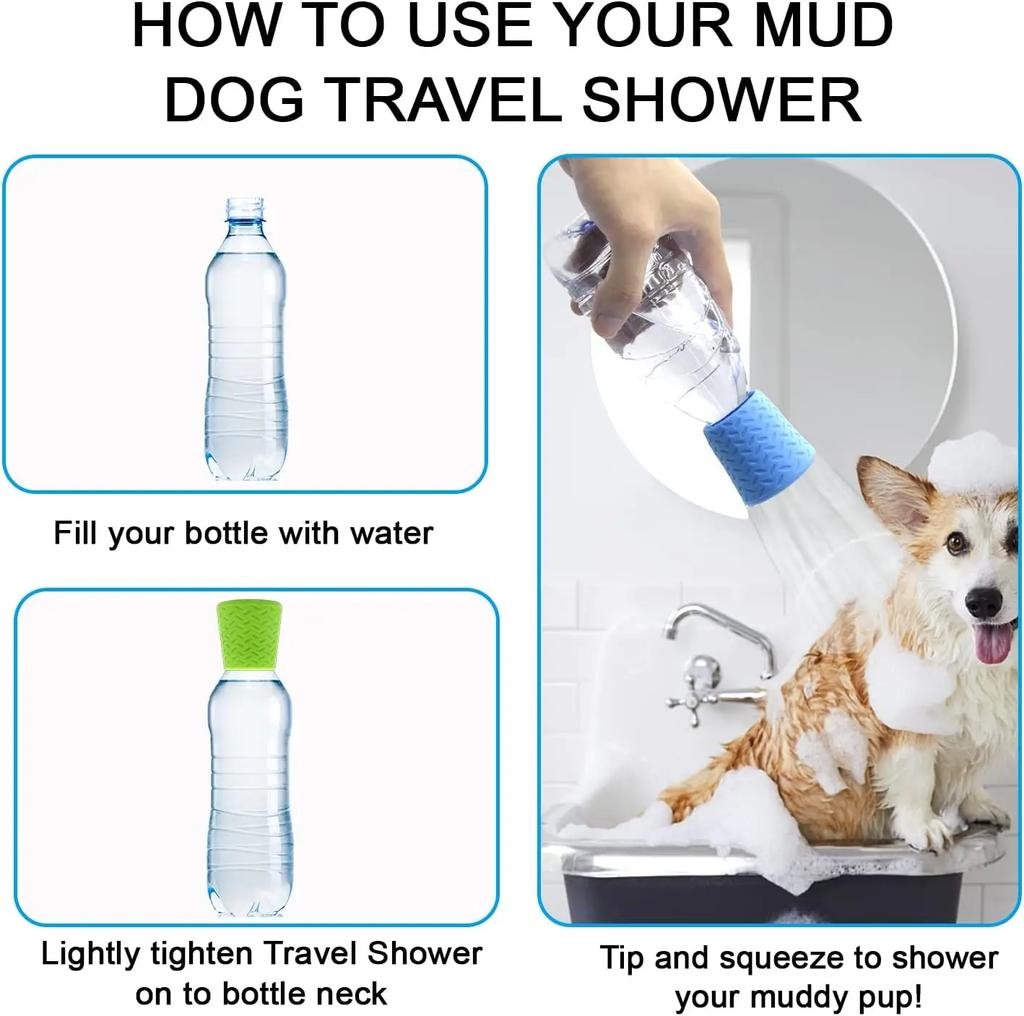 1-3PC Pet Shower Head Silicone Portable Outdoor Cat and Dog Shower Cleaning Supplies Drink Nozzle Multifunctional Spray Head