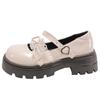 Black retro British style platform small leather shoes women's 2025 new autumn with skirt soft sole heightening Mary Jane shoes