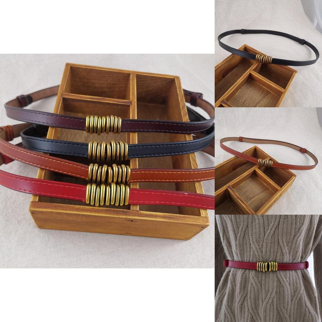 Женский ремень из натуральной кожи для летней моды, узкий стиль с металлической пряжкой, для платья и повседневных образов