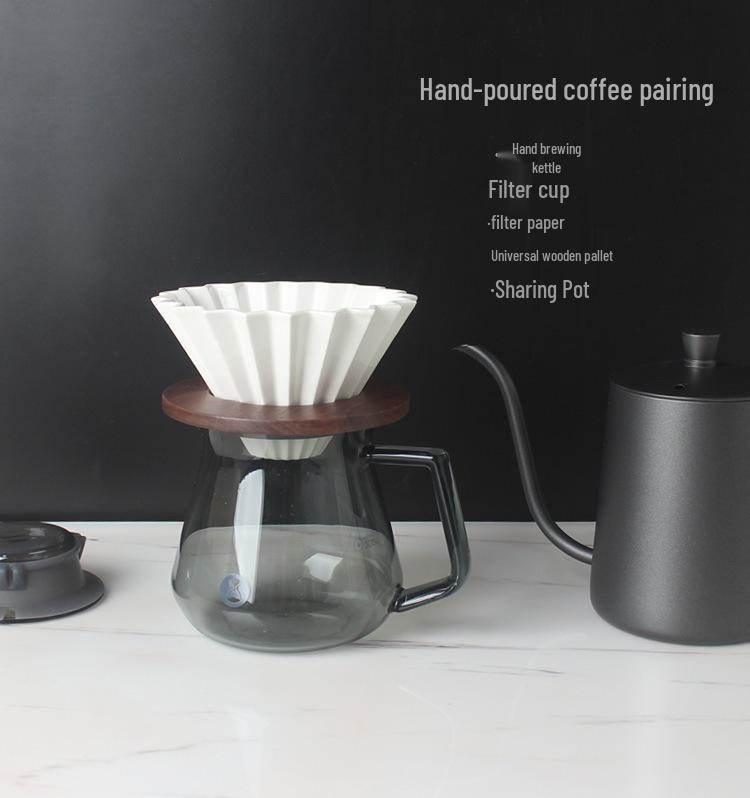 Деревянный держатель для кофейных фильтров из массива дерева для V60/Origami - Конус и основа для кекса, Совместим с V01/V02