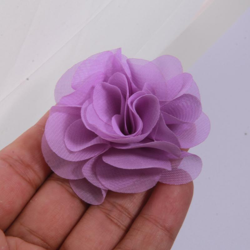 10 шт. 2,6" Тюль Милый Ручной Работы С Сердцевиной Органза Шифон Ткань Искусственный Газ Цветок Свадебное Платье Шляпы Повязка на Голову Брошь DIY Дом