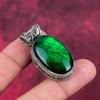 Green Flash Labradorite Handmade Gemstone Pendant, 925 Solid Sterling Silver Pendant Antique Jewelry, For Wedding Gift