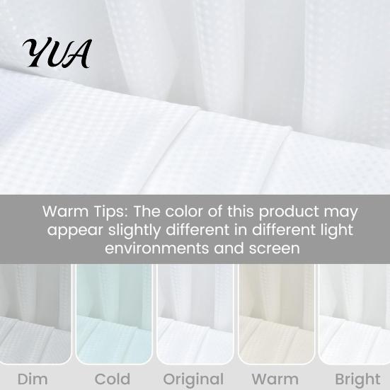 Translucent Mesh Top Shower Curtain No Hook Curtain, Waterproof with Snap-on Liner, Heavy Duty Top, Machine Washable Divider for Bathroom RV