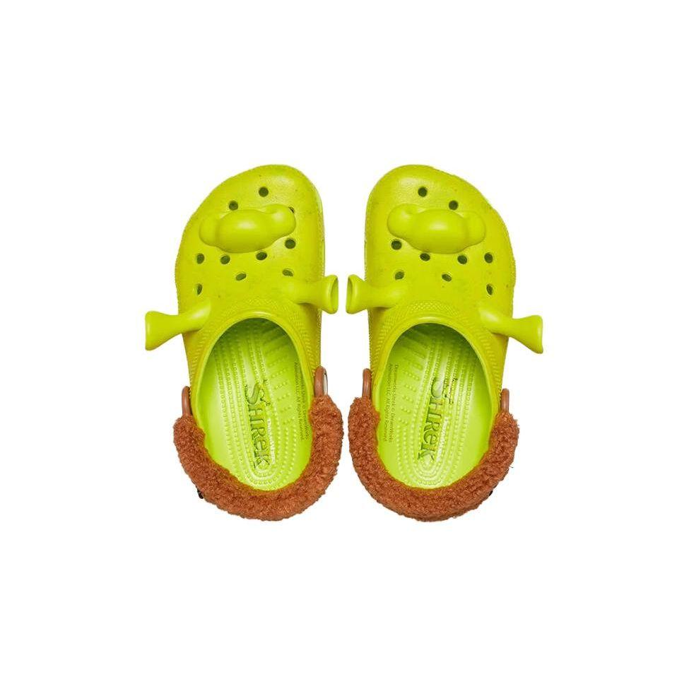 DreamWorks x Crocs Classic Clog Детские Клоги Шрек Детские Кроссовки Зеленый Лайм-Пунш 209378-3TX