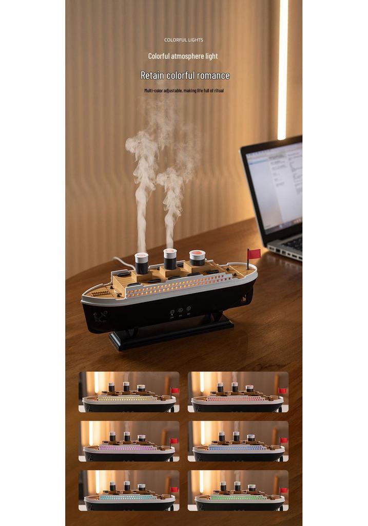 Retro Steamboat Aromatherapy Ultrasonic Jellyfish Mist Humidifier