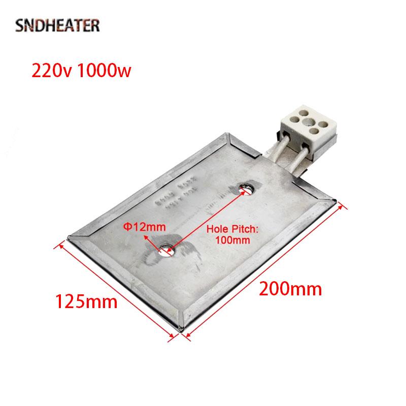 SNDHEATER 100MM 150MM 200MM Электрическая нагревательная пластина 220В 800Вт 1кВт Нержавеющая сталь Нагревательный элемент Пластина с вилкой для экструдера