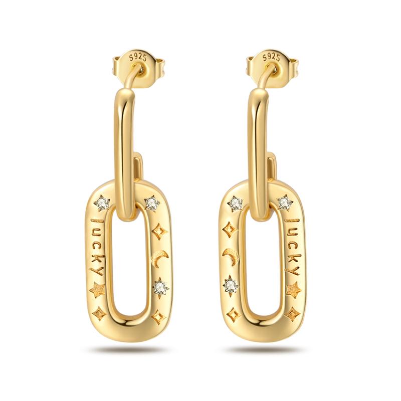 Классические серьги 925 пробы, серебряные звезды, луны, жемчуг, пчелы, золотые серьги-кольца для женщин, помолвка, день рождения, ювелирные украшения Proluxe, подарок