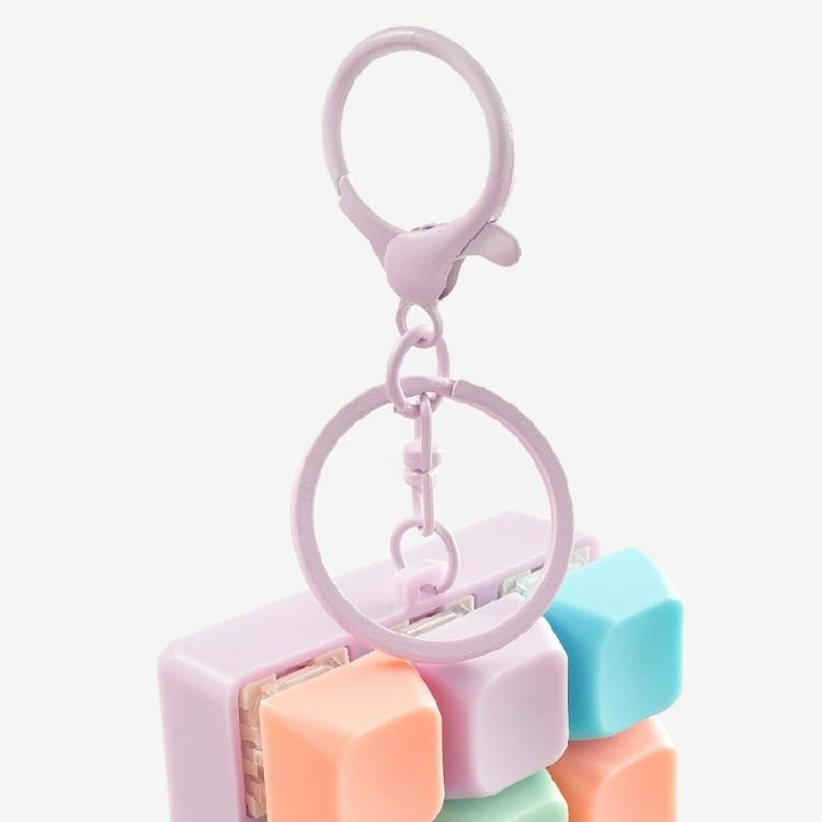 Stress Relief Keychain 9 Switchable Key Clickers Toy Detachable Keycap Keyring For Car Key Backpacks & Daily