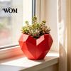 Fun Shaped Flower Pot Geometric Heart Shape Flowerpot, Decorative for Indoor Lively Plant Holder Outdoor, Creative Love Planter Home Garden