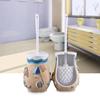 Creative Toilet Brush Set Cartoon Lotus Leaf Frog Toilet Cleaning Tool with Base Toilet Cleaning Brush
