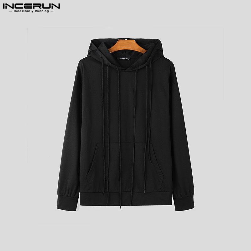 INCERUN Мужские повседневные толстовки с капюшоном и длинным рукавом с кисточками