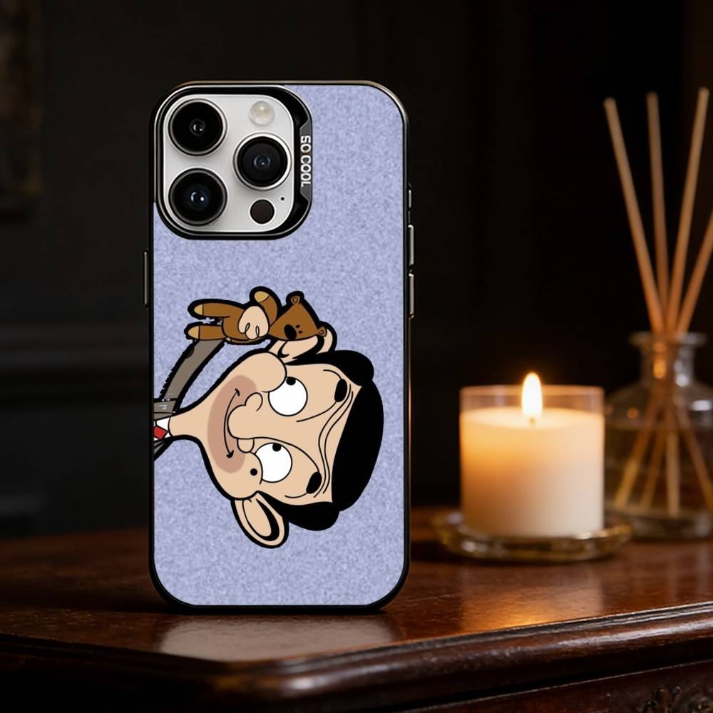 Чехол для телефона C-Classic M-Mr B-Bean для iPhone 17,16,15,14,13,12,11, Pro Max, Plus Конфетный серебристый чехол