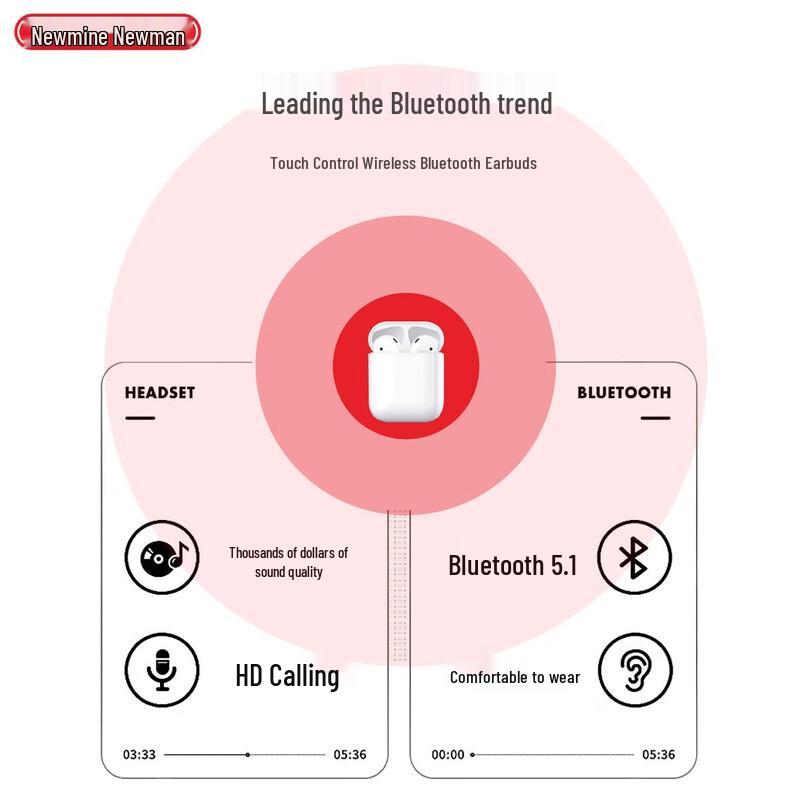 Полностью беспроводные Bluetooth-наушники Newman H36