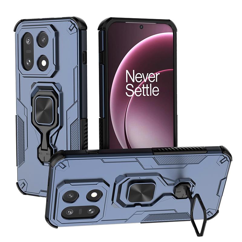 KEYSION Противоударный бронированный чехол для OnePlus 15 5G Силикон+ПК Вертикальная металлическая подставка-кольцо для телефона Задняя крышка для One Plus 1+ 15