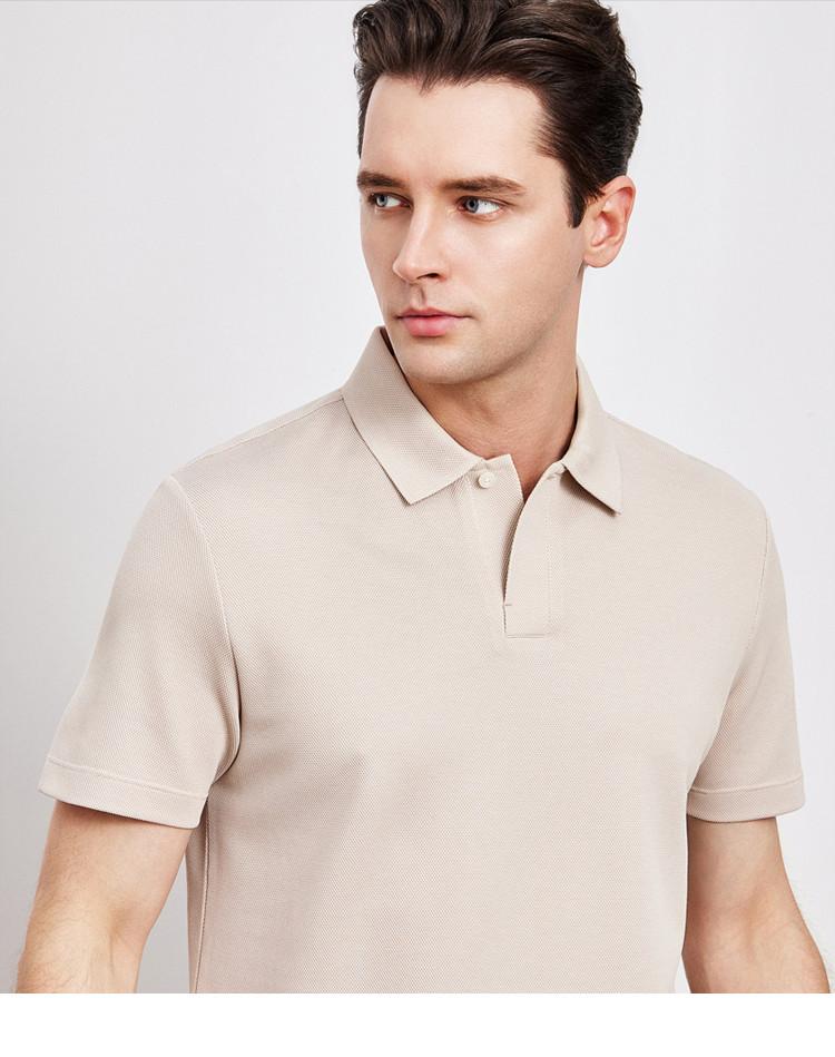 [Sheep Wool&Mulberry Silk] Light Luxury Short Sleeve T-shirt Business Casual Loose Skin friendly Delicate Fashion Polo Shirt