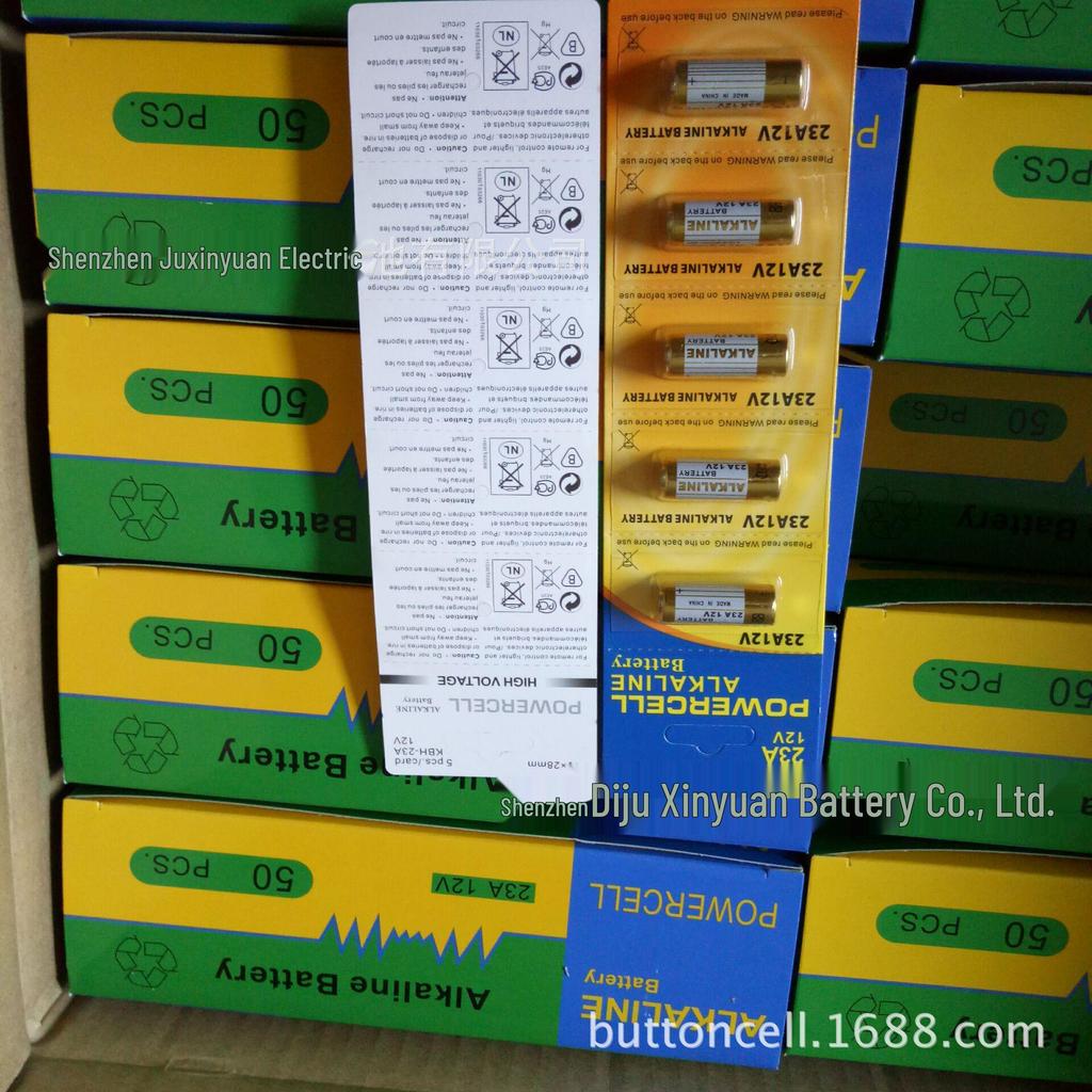 Juxinyuan 12V23A Battery with Card Packaging for Remote Controls