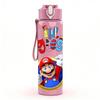 1PC Super Mario Game Character 750ml Color Plastic Sports Water Bottle Leakproof Flip Straw Lid For Sports Office Home Use