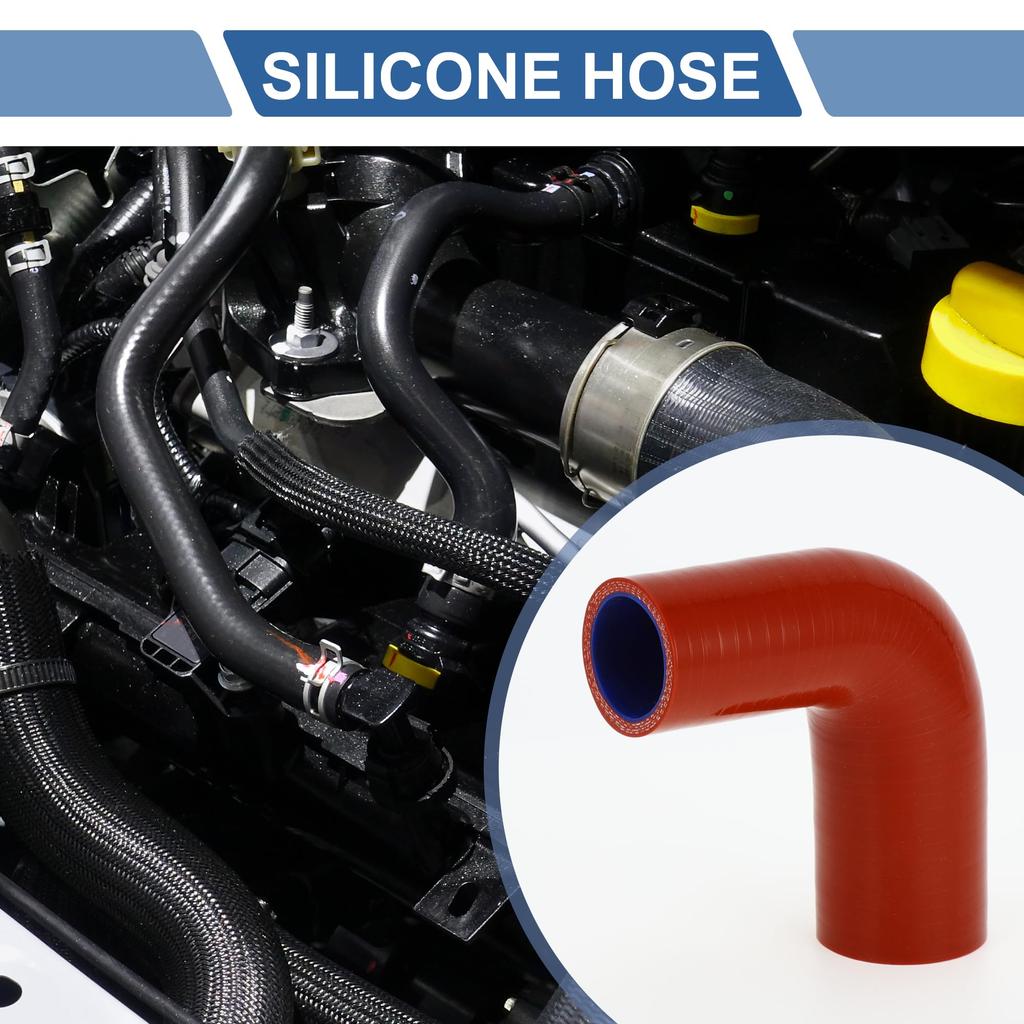 X AUTOHAUX Silicone Hose, Different Diameter, Elbow 90°, 4 Layer Strengthened, Pressure Resistant, Durable,