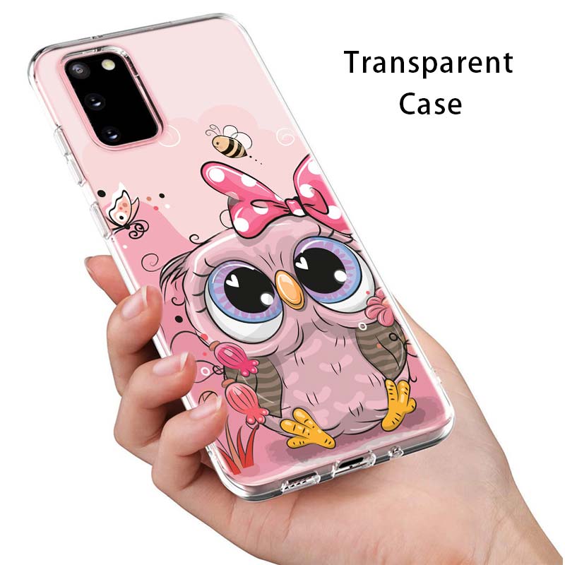 Lovely Animal Owl For Samsung Galaxy S22 Pro S21 S20 FE Ultra S10 S10E Lite S9 S8 Plus S7 S6 Edge Soft Phone Case