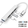 Mini USB-C Dock 4 Port OTG Adapter Splitter USB 3.0 HUB USB Type-C Hub USB Expander