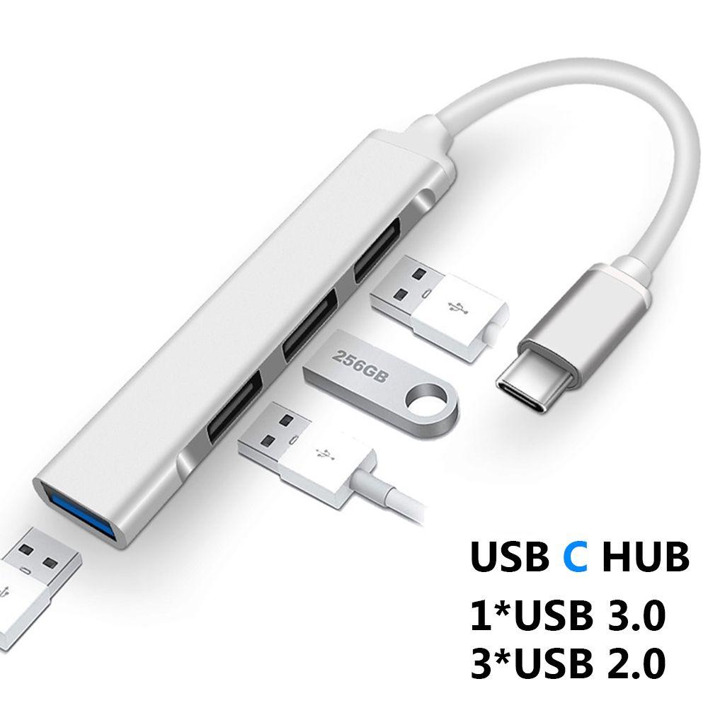Mini USB-C Dock 4 Port OTG Adapter Splitter USB 3.0 HUB USB Type-C Hub USB Expander