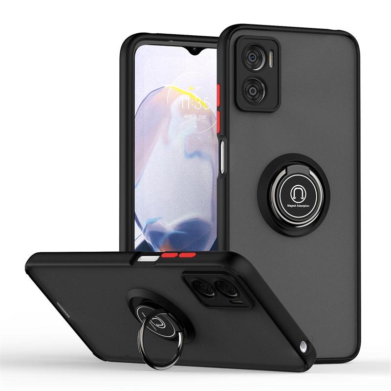 Для Motorola E22 E22i Чехол Противоударный Матовый Жесткий ПК Бронированный Чехол Для Moto E 22 E13 E20 E40 Магнитный Держатель Кольцо-Подставка Задняя Крышка