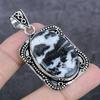 Подвеска из стерлингового серебра 925 пробы с драгоценным камнем Zebra Jasper 2,21 дюйма R9E53