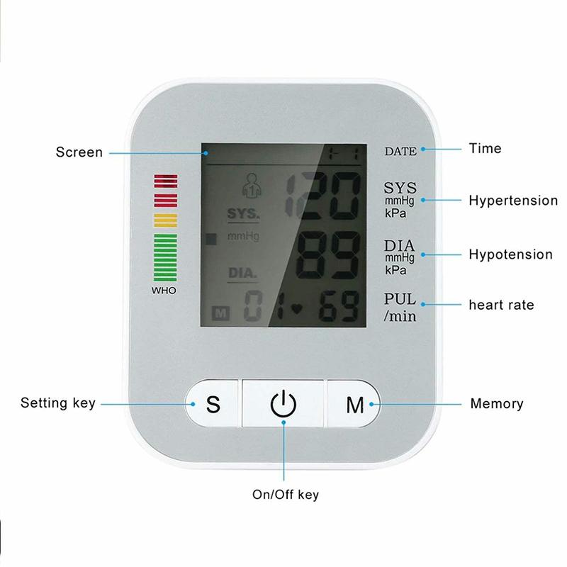 Цифровая автоматическая электронная умная машина для измерения артериального давления, манжета на плечо