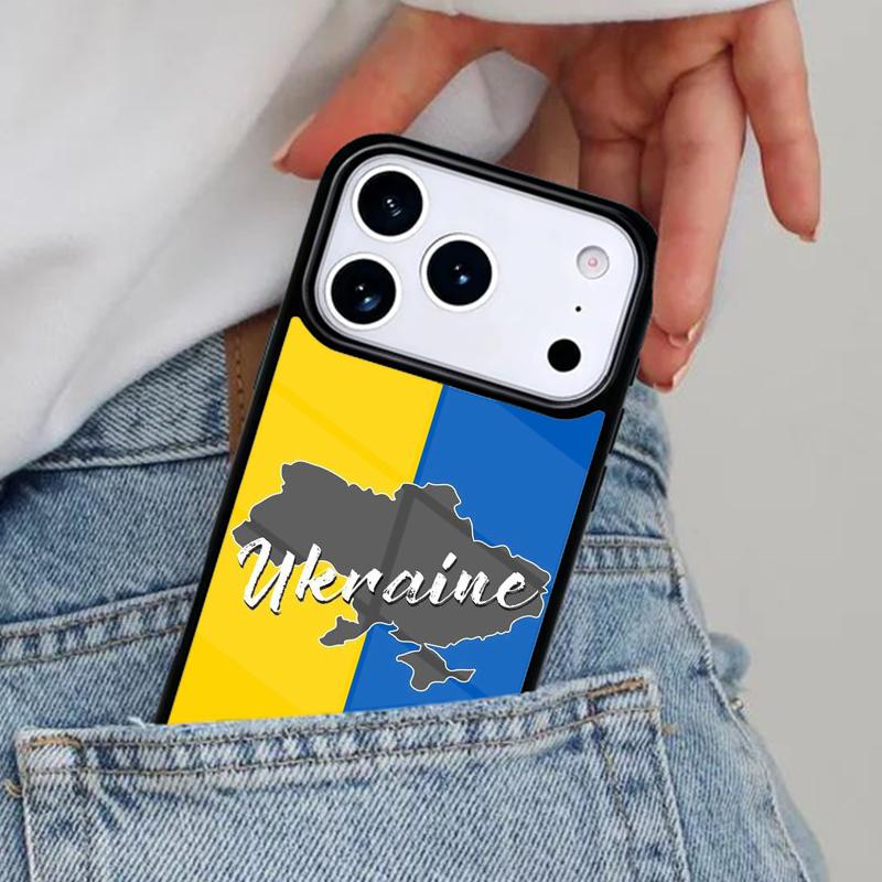 Мягкий чехол для телефона с флагом Украины для iPhone 17ProMax 12 13 14 15 16e 17 Pro Max Plus Air Cover