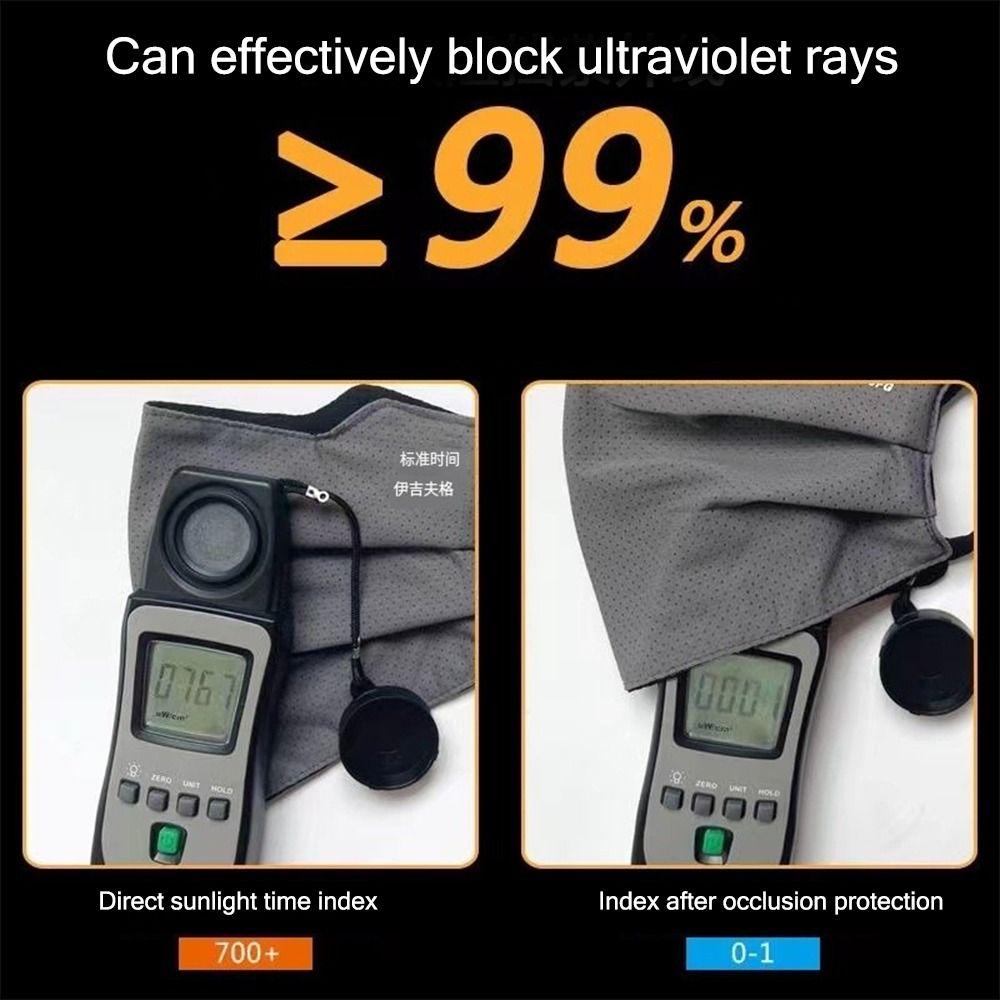 УФ-маска для лица Защита от солнца Маска для лица Моющаяся Многоразовая Дышащая Ледяная шелковая маска для лица для мотоцикла Бега Езды Тренировок