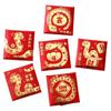6pcs Traditional 2025 Snake Year Red Envelopes Chinese Style Money Packet Red Pocket  Kids Gift