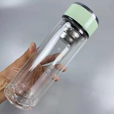 Стеклянный стакан для воды, двухслойный, офисный стакан, бутылка для воды, мужская и женская чашка для чая, деловые чашки, стакан с утолщенным дном