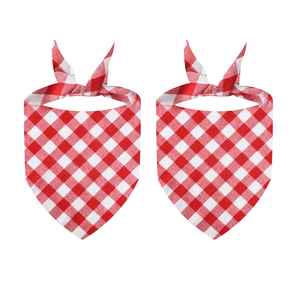 2PCS Pet Bandana for Cat Dogs Christmas Festival Party Props Dog Bandanas Scarf Triangle SalivaTowel Pet Holiday Collar