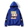 Fun Japanese Cartoon Character Portrait Full Print Hoodie, Men Multi Grid Anime Figure Print Sweatshirt, Daily Wear Long Sleeve Casual Hooded Top