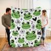1 флисовое одеяло с лягушачьей тематикой - всесезонный удобный постельный подарок и украшение машинная стирка Хэллоуин