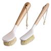 Kitchen Cleaning Brush Natural Bamboo Handle and Sisal Bristles Scrub for Dish Cast Iron Skillet Pots