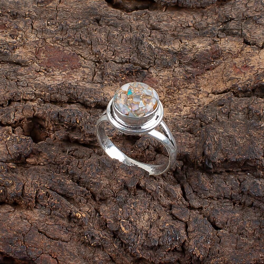 Ethiopian Copper Turquoise Gemstone Handmade 925 Sterling Silver Jewelry Ring RR-11-38
