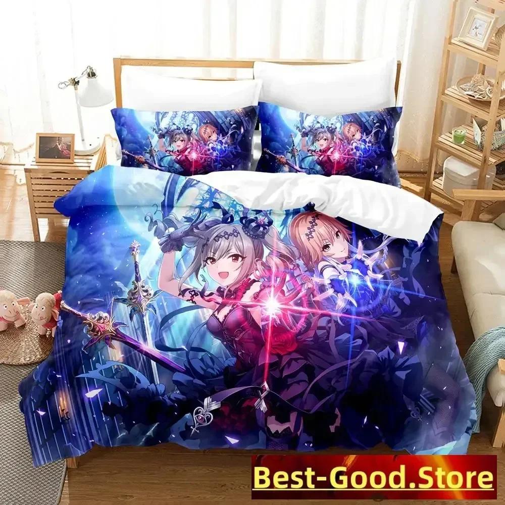 Новый комплект постельного белья THE iDOLM@STER Cinderella Girls Starlight Stage из трех предметов с рисунком из мультфильма «Аниме» для взрослых и детей, комплект пододеяльников