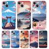 Чехол для iPhone 16 Чехлы iPhone 15 12 13 14 16 Pro Max X XR XS Max 15 Plus iPhone11 Обложка Япония Гора Фудзи Цветение сакуры