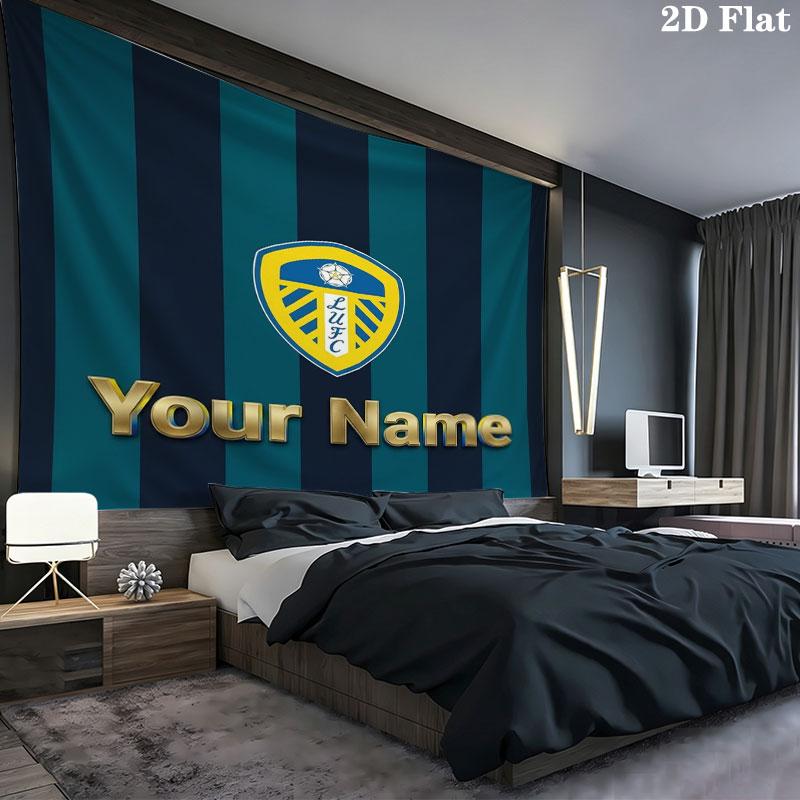 Leeds United Персонализированный Настенный Гобелен с Именем Эстетичный Настенный Подвесной Покрывало из Печатной Ткани Декоративные Гобелены для Спальни Гостиной Домашний Декор