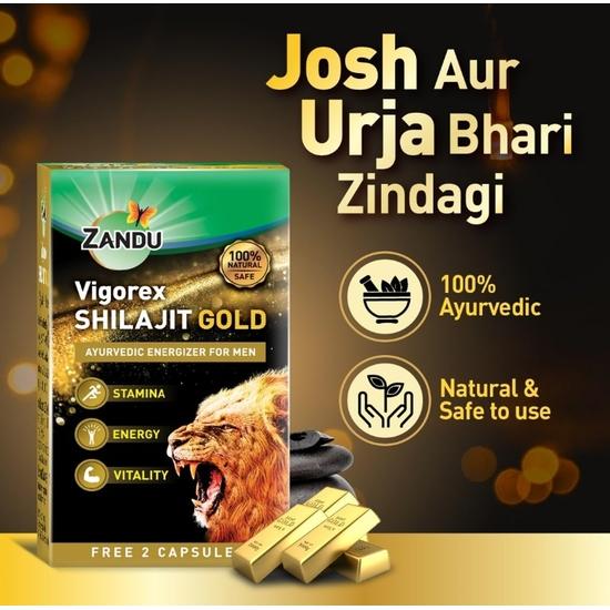 Carbamide Forte Zandu Vigorex Shilajit Gold Капсулы – 12 Вегетарианских Капсул